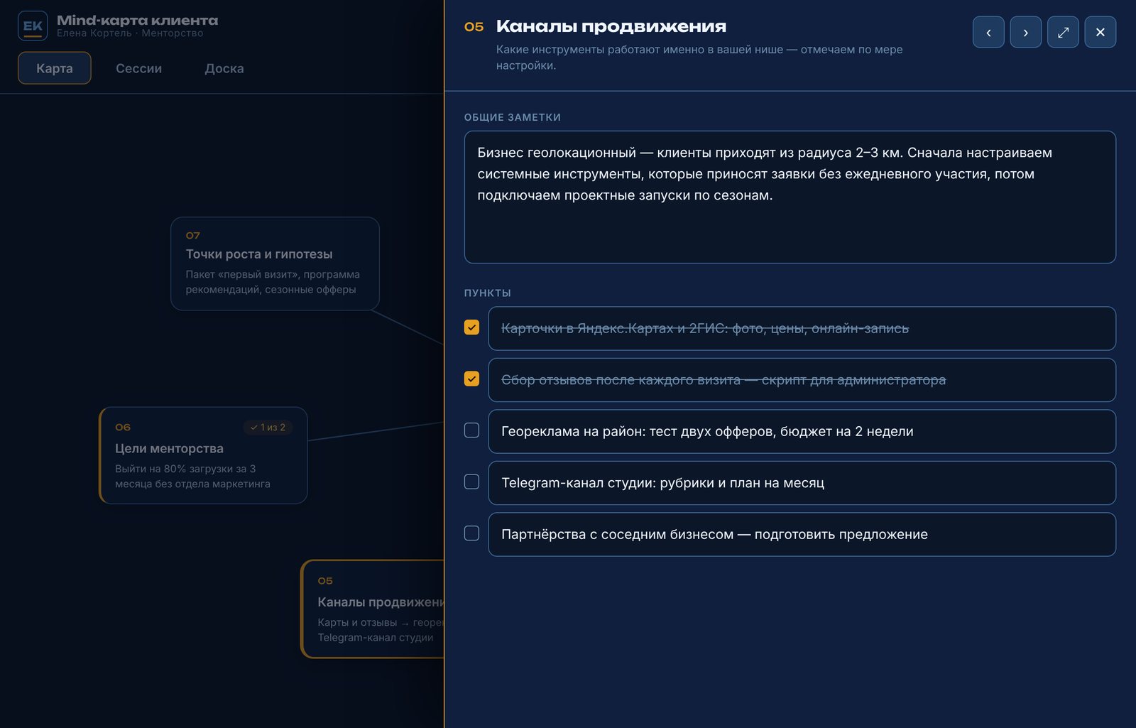 Разбор каждого направления